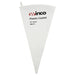 Winco plastic coated pastry bag, 18 inch / 46 cm PBC-18 size, white cone-shaped piping bag with hanging loop