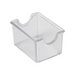 Winco plastic sugar packet holder in clear, rectangular see-through caddy with notched ends, from a pack of 12