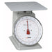 Winco portioning/receiving scale with large white dial face and stainless steel platform, third capacity option