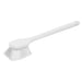 Winco pot brush with nylon bristles, long white plastic handle and angled white scrub brush head