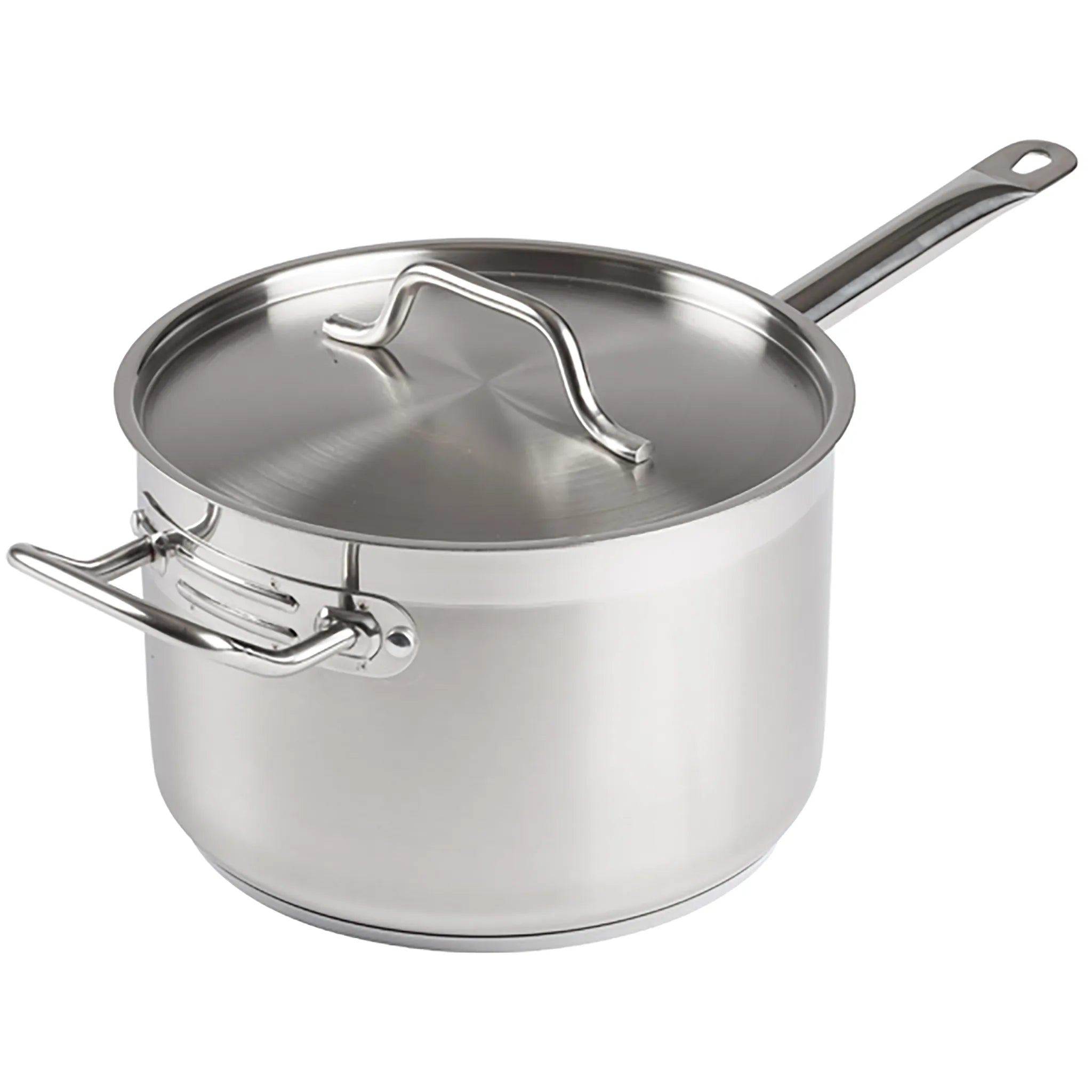 Winco SSSP-Series Stainless Steel Sauce Pan With Cover - Various Sizes-Phoenix Food Equipment