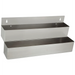 Winco stainless steel speed bar rail shown as a two-tier double rail with keyhole wall-mount slots, angled view