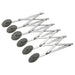 Winco stainless steel adjustable dough divider with 6 wheels, expanding scissor frame with round cutting wheels