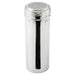 Winco stainless steel dredge in the tall slim size with perforated shaker lid for spices and seasoning