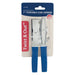 Winco Twist & Out chrome plated 7 inch portable can opener in its retail blister package with blue handles