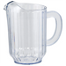 Winco WPS-60 break resistant 60 oz water pitcher, clear plastic paneled pitcher with pour spout and handle