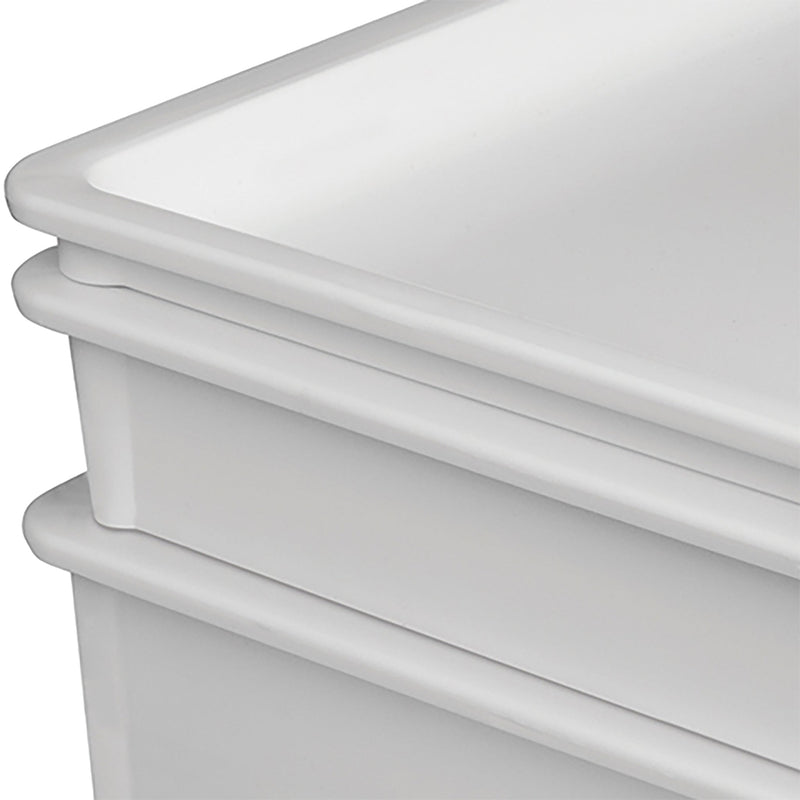 Winco White Polypropylene Dough Box - 6" Deep-Phoenix Food Equipment