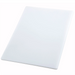 Winco 18 x 30 inch white rectangular cutting board, smooth polyethylene surface shown at an angled view