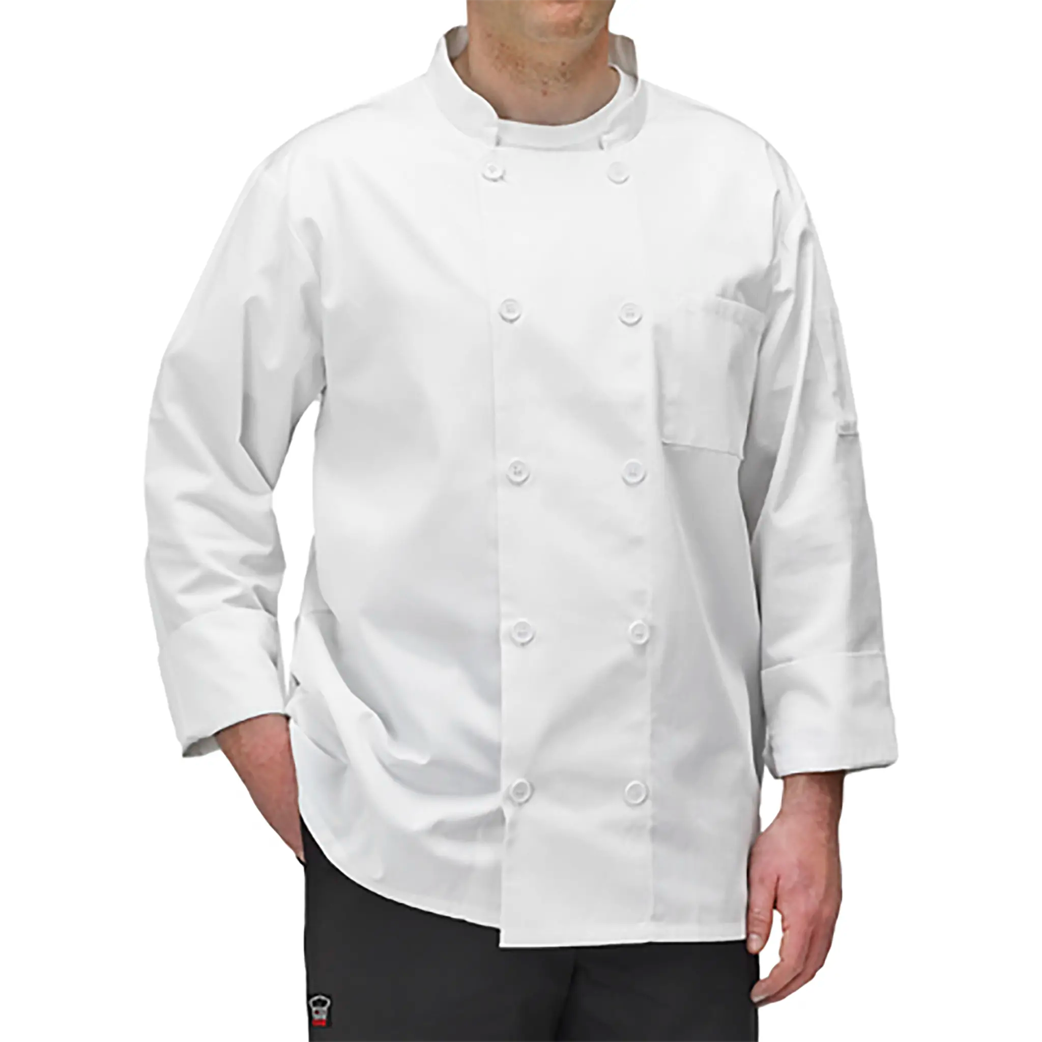 Winco White Universal Fit Chef Jacket - Various Sizes-Phoenix Food Equipment