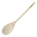 Winco wooden stirring spoon, natural light wood with deep oval bowl and printed handle, second size option