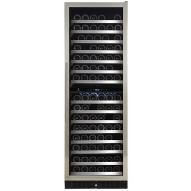 Wine Cell'r WC166SSDZ7 Diamond Series Dual Temperature Upright Wine Cooler - Up to 166 Bottle Capacity-Phoenix Food Equipment