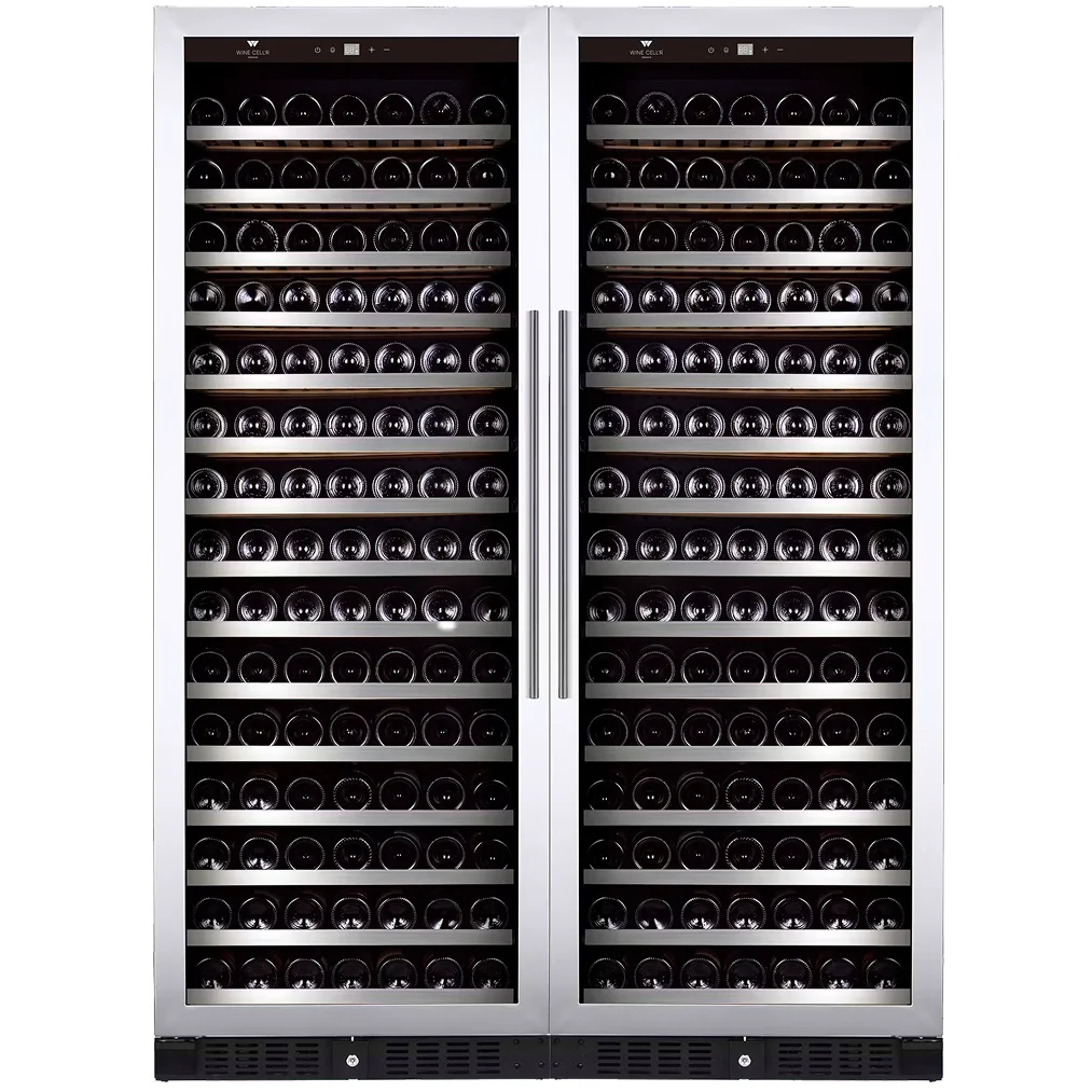 Wine Cell'r WC181SSSZ7-2 Diamond Series Dual Temperature Under Counter Wine Cooler - Up to 362 Bottle Capacity-Phoenix Food Equipment