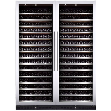 Wine Cell'r WC181SSSZ7-2 Diamond Series Dual Temperature Under Counter Wine Cooler - Up to 362 Bottle Capacity-Phoenix Food Equipment