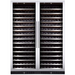 Wine Cell'r WC181SSSZ7-2 Diamond series dual temperature wine cooler, two tall stainless glass door units side by side