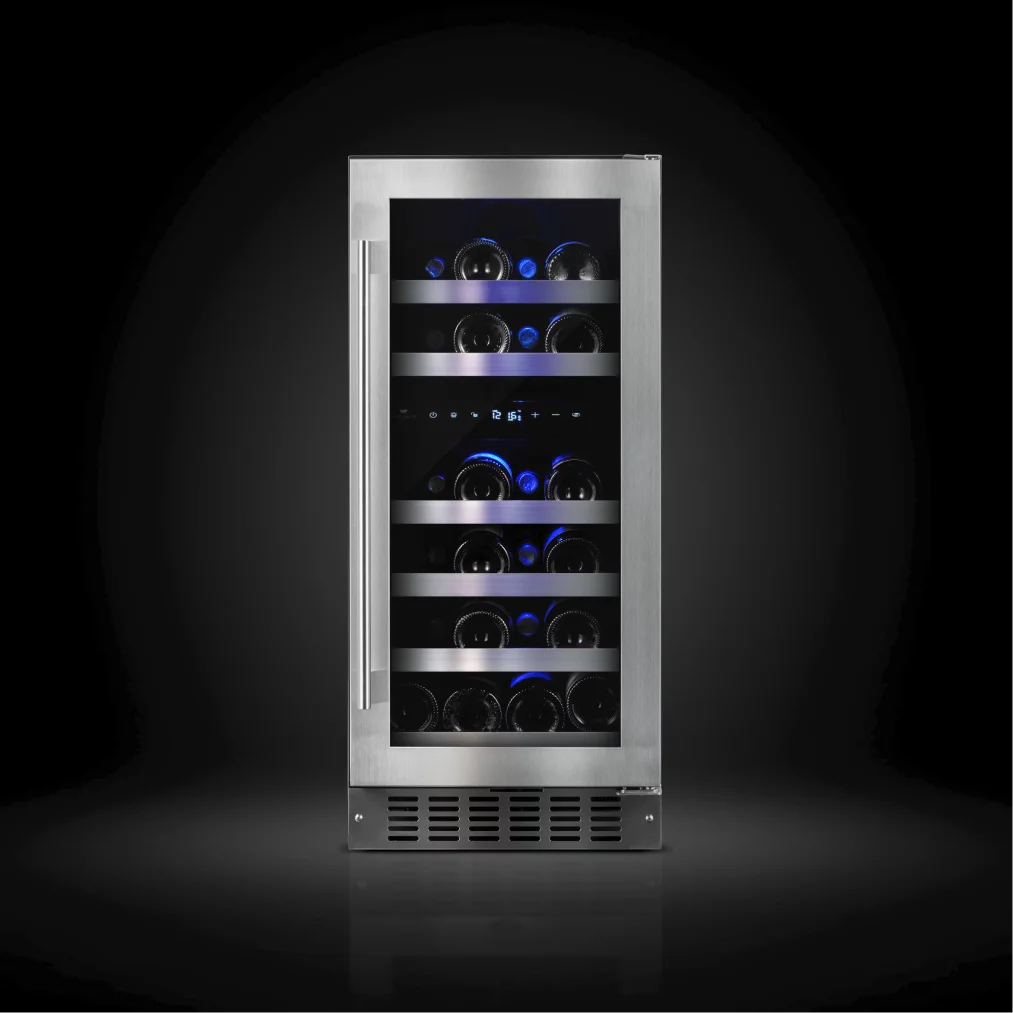 Wine Cell'r WC26SSTDZ6 Diamond Series Dual Temperature Under Counter Wine Cooler - Up to 26 Bottle Capacity-Phoenix Food Equipment