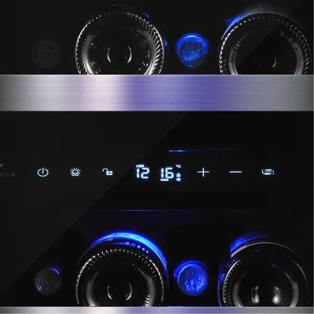 Wine Cell'r WC26SSTDZ6 Diamond Series Dual Temperature Under Counter Wine Cooler - Up to 26 Bottle Capacity-Phoenix Food Equipment