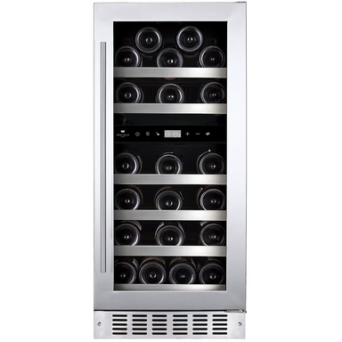 Wine Cell'r WC26SSTDZ6 Diamond Series Dual Temperature Under Counter Wine Cooler - Up to 26 Bottle Capacity-Phoenix Food Equipment