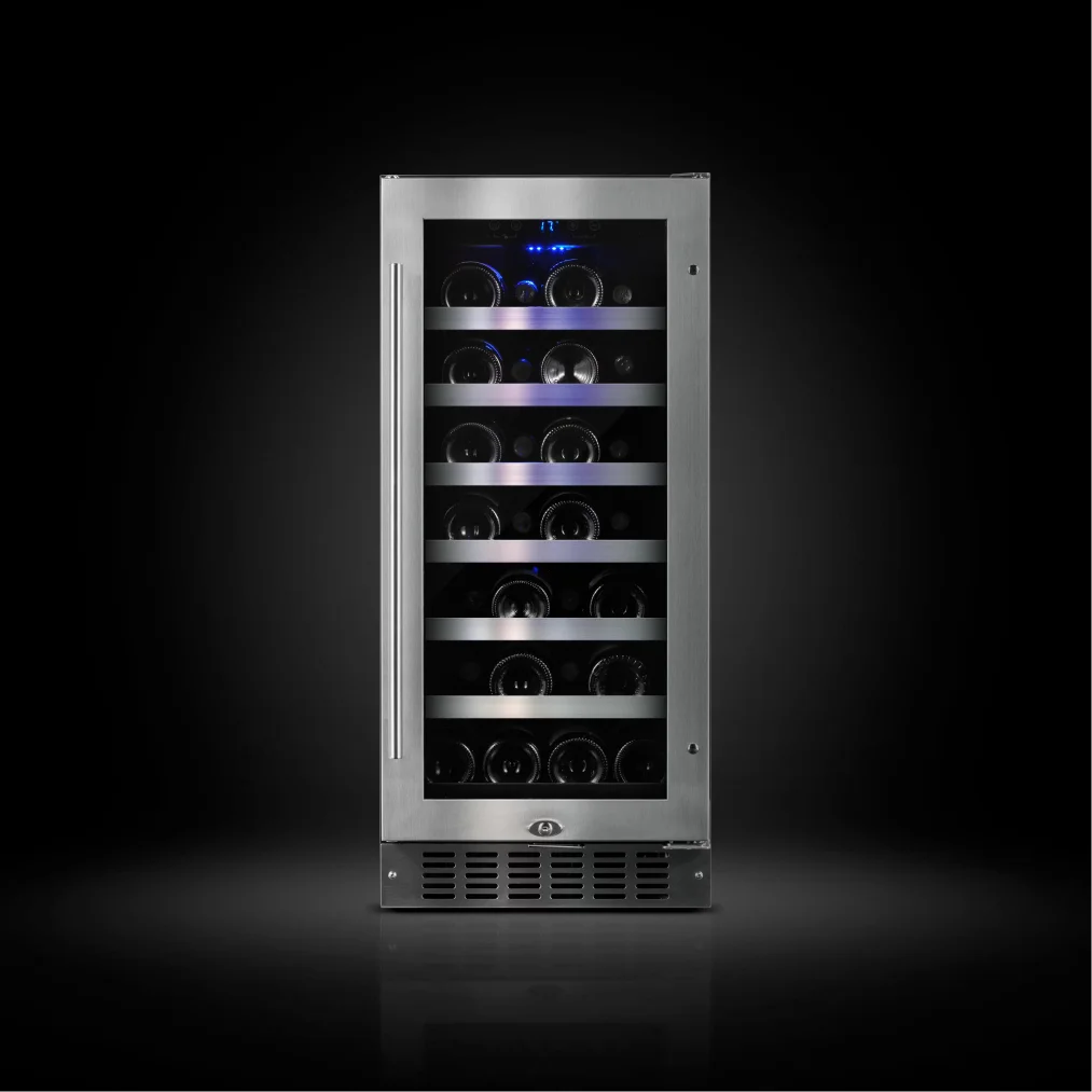 Wine Cell'r WC34SSTSZ6 Diamond Series Single Temperature Under Counter Wine Cooler - Up to 28 Bottle Capacity-Phoenix Food Equipment