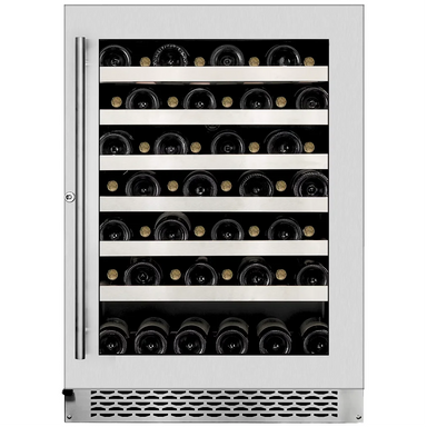 Wine Cell'r WC54SZSV1 Titanium Series Single Temperature Under Counter Wine Cooler - Up to 54 Bottle Capacity-Phoenix Food Equipment