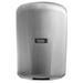 XLERATOR TA-SB Thin Air hand dryer in brushed stainless steel with slim rounded cover, angled left view