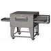 XLT 1832 Series compact single conveyor oven, stainless steel with dark top, on caster stand with front loading window