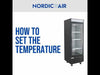 How-to video: setting the temperature on a Nordic Air GRM or GFM glass door display freezer, step by step
