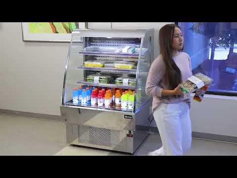 Omcan 48265 grab-and-go open air refrigerated merchandiser product video