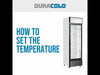 How-to video: setting the temperature on a Duracold glass door display refrigerator, step by step