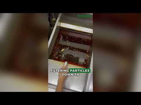 Frymate stainless steel 550 micron deep fryer filter overview video