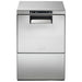 ATA B21 high-temp under counter glass washer in stainless steel with front door handle, angled front view