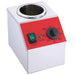 Alpha ABW-1 single topping bottle warmer with one stainless steel well and red control panel with dial and switch