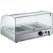 Alpha ACDW-22-1 curved glass 22-inch food warmer, angled front view showing the temperature dial and switch