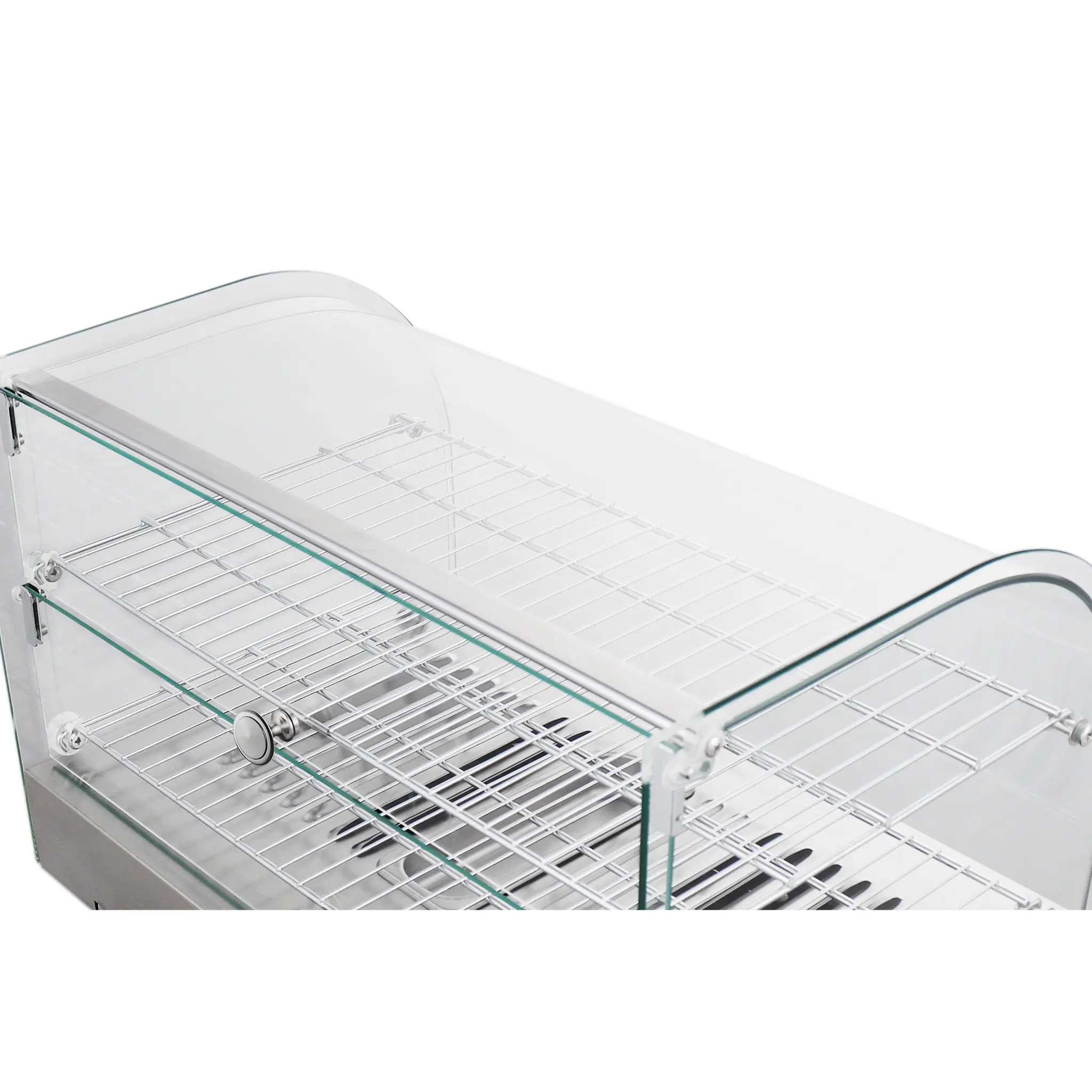 Alpha ACDW-22-2 Curved Glass Display 22" Food Warmer-Phoenix Food Equipment