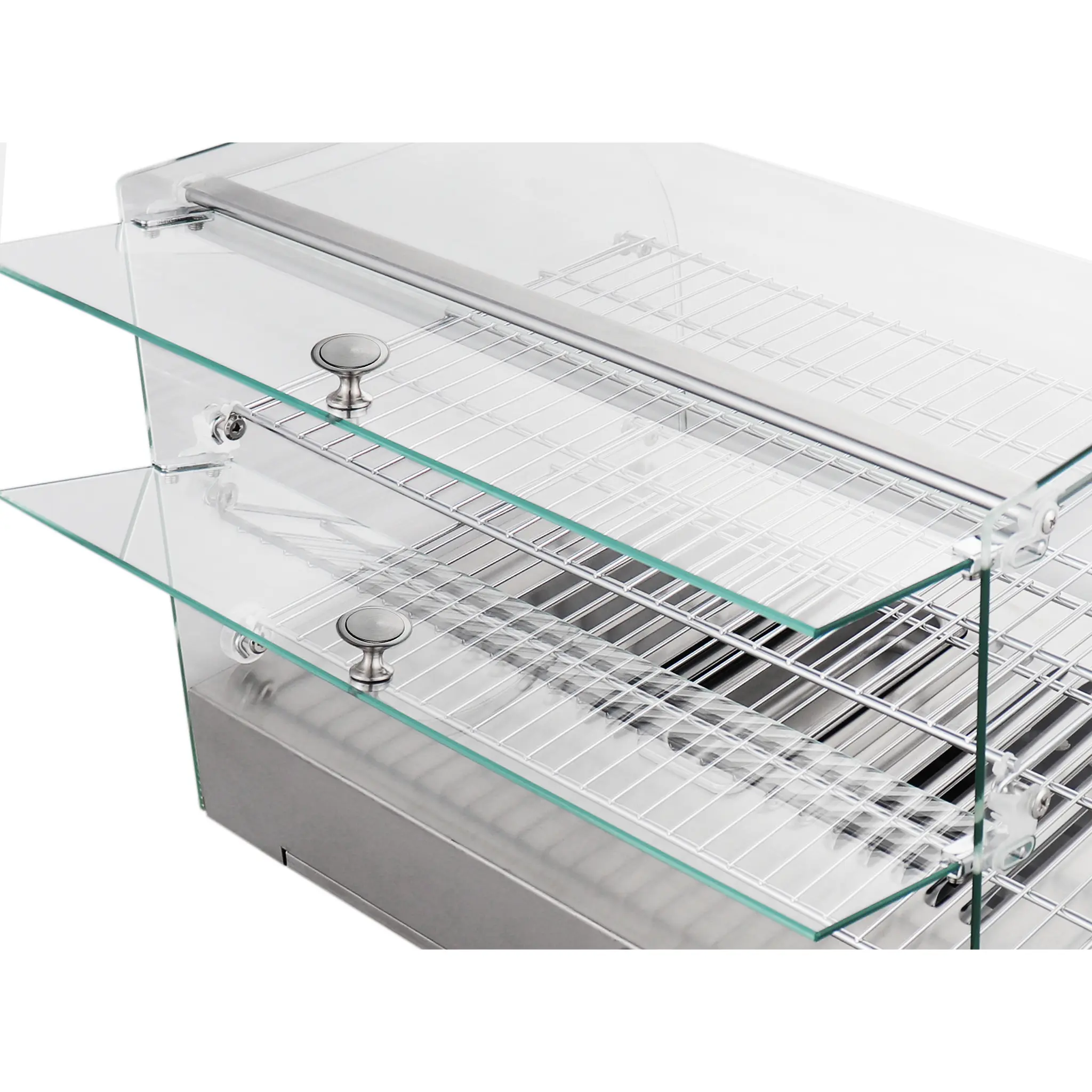 Alpha ACDW-22-2 Curved Glass Display 22" Food Warmer-Phoenix Food Equipment