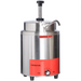 Alpha ACHD-3.5 heated cheese and sauce dispenser, stainless steel pot with pump and red temperature panel