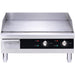 Alpha AEG-24 electric 24-inch stainless steel countertop griddle with black control panel and two dials
