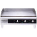 Alpha AEG-36 electric 36-inch stainless steel countertop griddle with black control panel and three dials