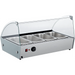 Alpha AHS-31 31-inch countertop hot serving station, rear view showing the power switch and temperature control knob