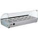 Alpha AHS-45 45-inch countertop hot serving station, rear view showing the power switch and temperature control knob