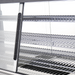 Alpha APDW-36 deluxe glass display food warmer, close-up of the rear sliding door handle and wire shelves