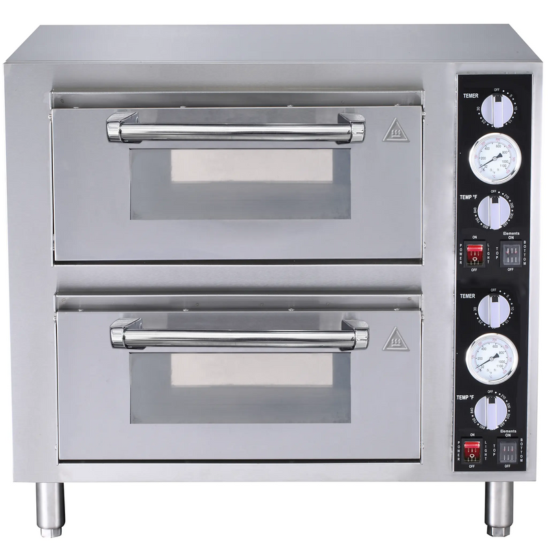 Alpha APO-2 Electric Double Counter Top Pizza Oven - 240V-Phoenix Food Equipment