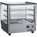 Alpha ASDW-27 27-inch square glass display food warmer, rear view showing the sliding doors and temperature control