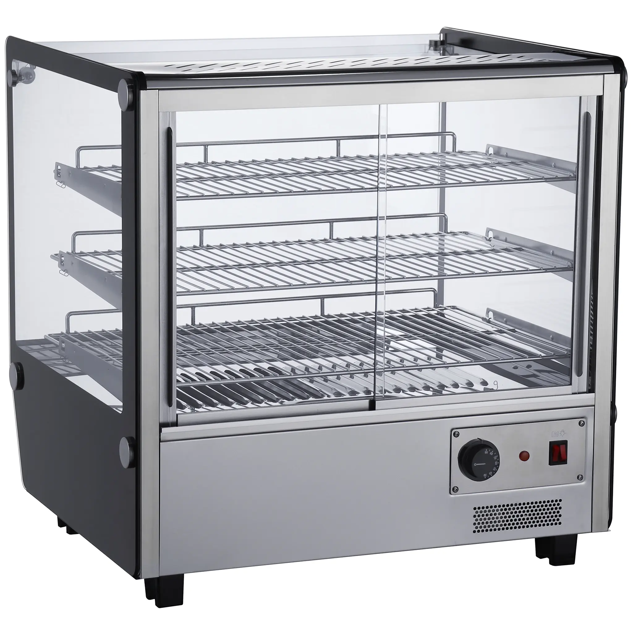 Alpha ASDW-27 Square Glass Display 27" Food Warmer-Phoenix Food Equipment