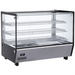 Alpha ASDW-36 34-inch square glass countertop display food warmer with three wire shelves and stainless steel base