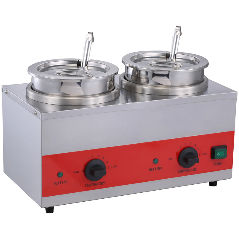 Alpha ASW2-3.5 Double 3.5 Quart Hot Topping Warmer-Phoenix Food Equipment