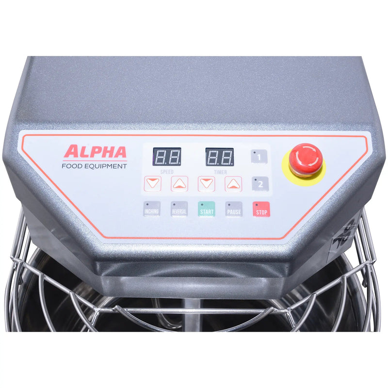 Alpha AVS-20 Ten Speed Commercial Spiral Mixer - 20Qt Capacity, 120V-Phoenix Food Equipment