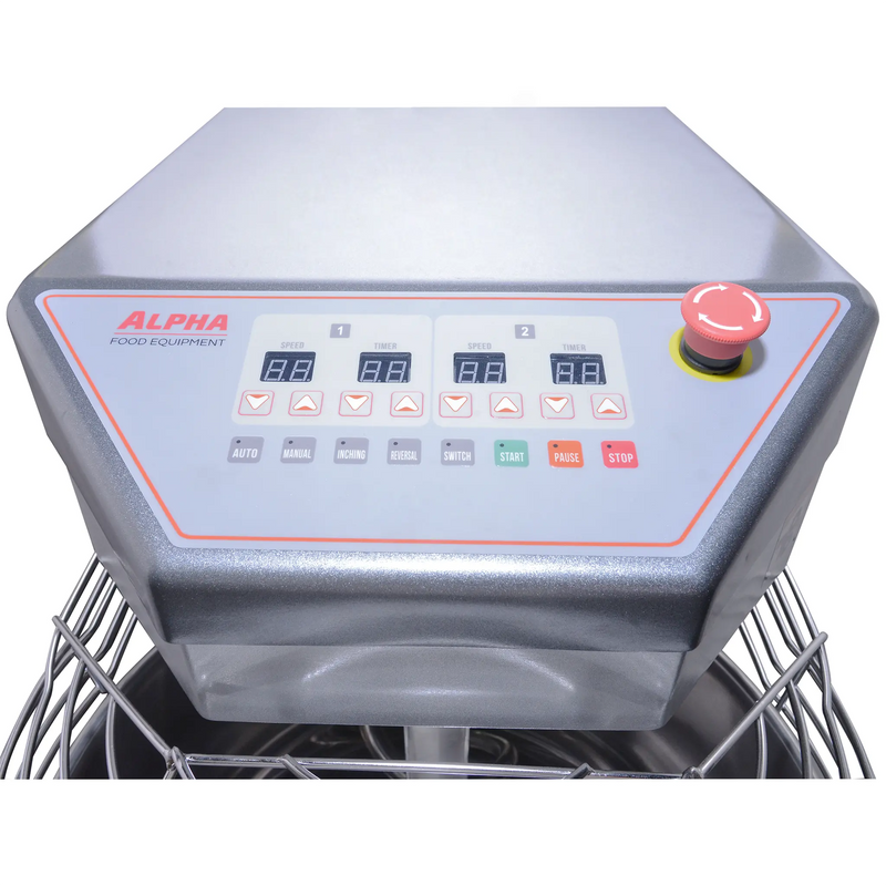 Alpha AVS-50 Ten Speed Commercial Spiral Mixer - 50Qt Capacity, 208V Single Phase-Phoenix Food Equipment
