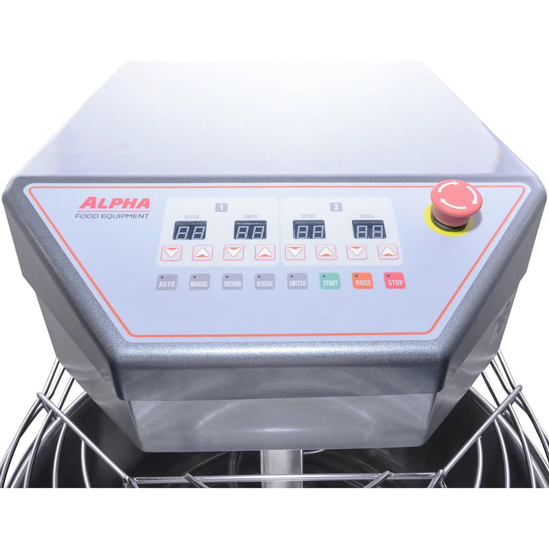 Alpha AVS-60 Ten Speed Commercial Spiral Mixer - 60Qt Capacity, 208V Single Phase-Phoenix Food Equipment