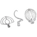 Alpha B7A 8 qt stand mixer included attachments: stainless steel flat beater, dough hook and wire whisk