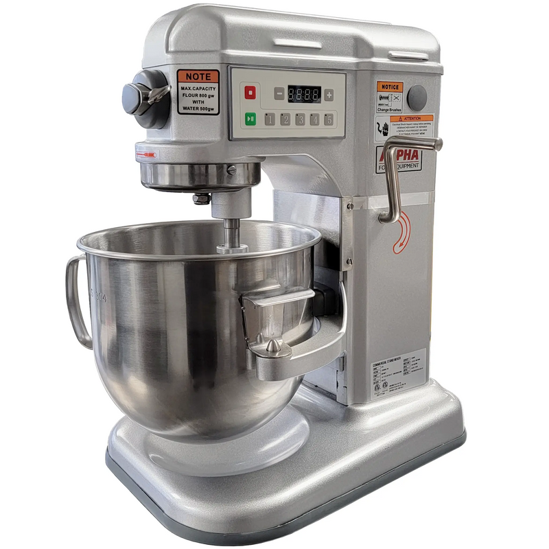 Alpha B7A Commercial Planetary Stand Mixer - 8 Qt Capacity, 110 V-Single Phase-Phoenix Food Equipment